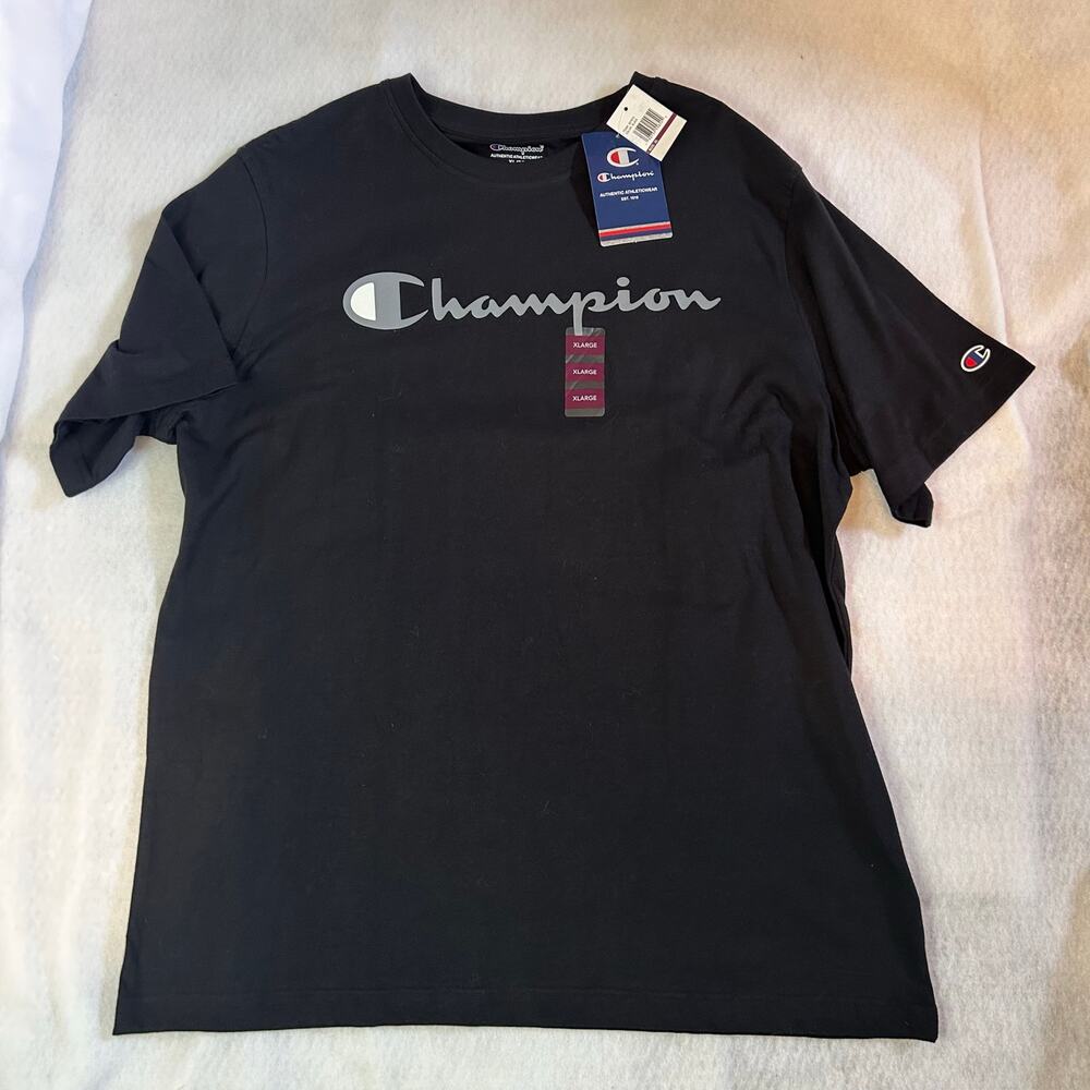 Champion Black Short Sleeve Tee